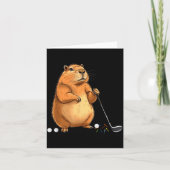Carte Capy Golf Player Cute Cappy Srts Cartoon Design  (Devant)