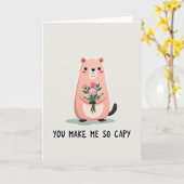 Carte Capy qui me rend heureux (Fleur jaune)