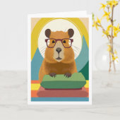 Carte Capybara (Fleur jaune)