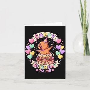Carte Capybara Anniversaire Kawaii Fille Cappy Anniversa