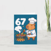 Carte Capybara Chef 67 Six Seven Funny Brain Rot Meme Gr (Devant)