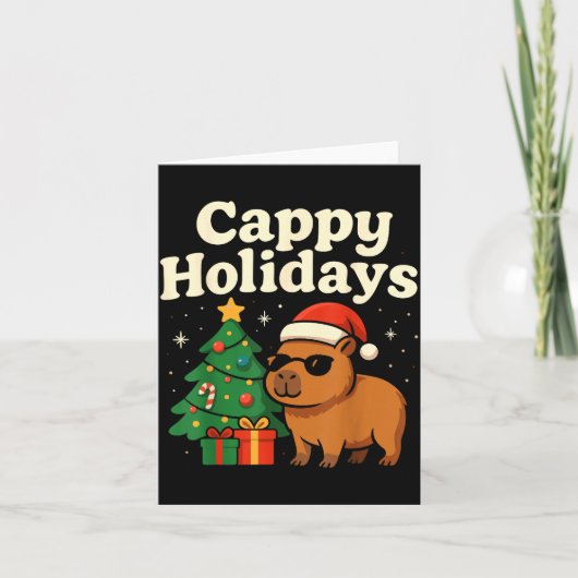 Carte Capybara Christmas Shirt, Funny Capy Holidays (Devant)