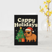 Carte Capybara Christmas Shirt, Funny Capy Holidays (Fleur jaune)