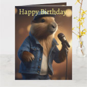 Carte "Capybara Cowboy : Serenading the Wild West" (Fleur jaune)
