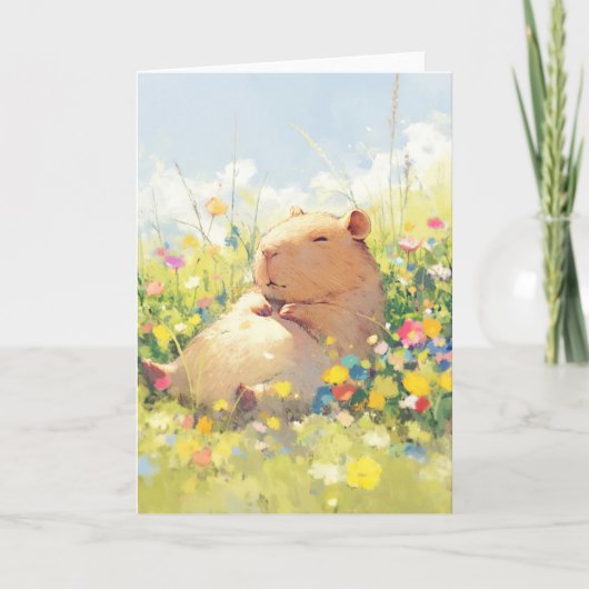 Carte Capybara Détente (Devant)
