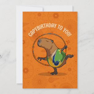 Carte Capybara drôle Joyeux Capyanniversaire à toi ! Dan