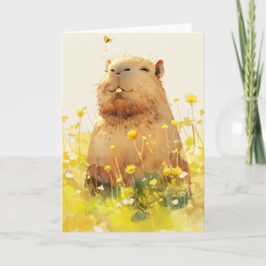 Carte Capybara Goofy Smile (Devant)