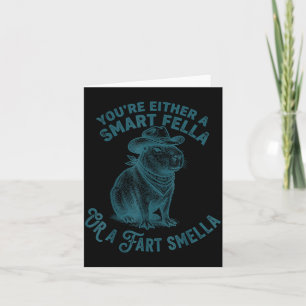 Carte Capybara Gros Malin Pet Smella Cow-boy Drôle Humo