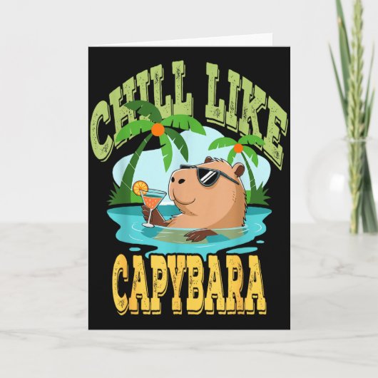 Carte Capybara Holidays - Funny Zen Rodent Quote Gift (Devant)