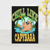 Carte Capybara Holidays - Funny Zen Rodent Quote Gift (Fleur jaune)