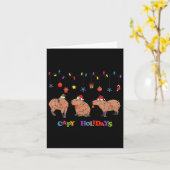 Carte Capybara Joyeux Noël (Fleur jaune)