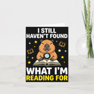 Carte Capybara lisant un livre drôle amoureux femmes hom