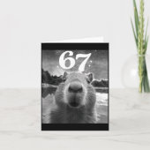 Carte Capybara Selfie With 67 Meme Capy Graphic For Men (Devant)