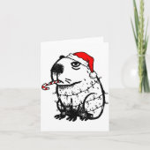 Carte Capybara Smoking Christmas Ugly Cigarette Gen Z (Devant)