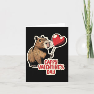 Carte Capybara Valentine, Cappy Valentines Day, Capybara