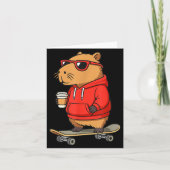 Carte Capybara With Sungles Skater Capy  (Devant)