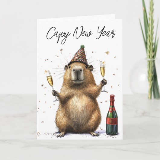 Carte Capybaras Nouvel An (Devant)