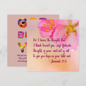 Carte Car Je Connais Les Pensées Christian Floral (Devant / Derrière)