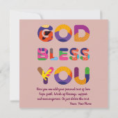 Carte Car Je Connais Les Pensées Christian Floral (Dos)