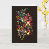 Carte Caractère Adam noir Diamètre Burst Graphic (Fleur jaune)