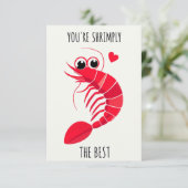 Carte Caractère de crevettes de Whimsical Illustration p (Debout devant)