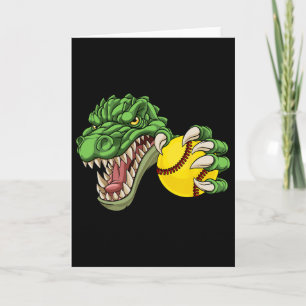 Carte Caractère Douce Alligator Crocodile Dinosaure 