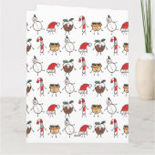 Carte Caractères de Noël personnalisés (Dos)