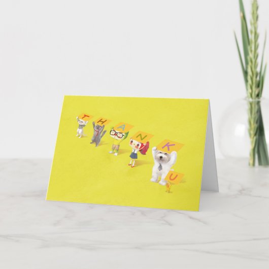 Carte Caractères Merci (Devant)