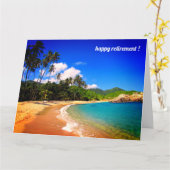 Carte caraïbes à la retraite brillant grand (Fleur jaune)