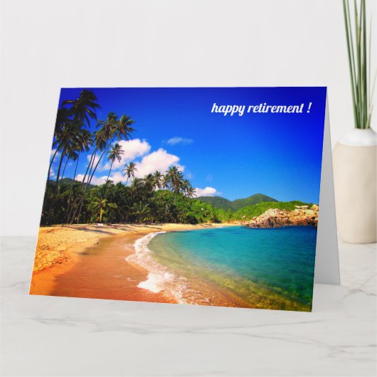 Carte caraïbes à la retraite brillant grand (Devant)