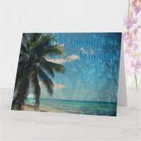 Caraïbes Bleu Feliz Cumpleanos Hermana Anniversair