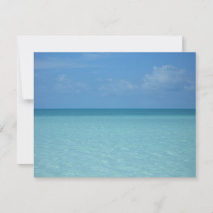 Carte Caraïbes Horizon Tropical Turquoise Bleu