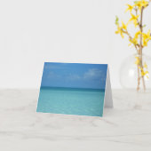 Carte Caraïbes Horizon Tropical Turquoise Bleu (Fleur jaune)