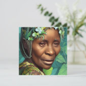 Carte Caraibes Reine Black Portrait Femme Salutation pla (Debout devant)