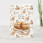 Carte Caramel Cream Heart Pillows Blanket Floral Love (Devant)