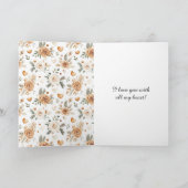 Carte Caramel Cream Heart Pillows Blanket Floral Love (Intérieur)