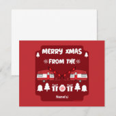 Carte Caravan Joyeux Camping de Noël (Devant / Derrière)