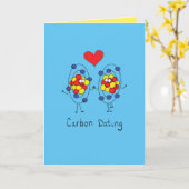Carte Carbon Dating Cute Science Love Greeting Card (Fleur jaune)