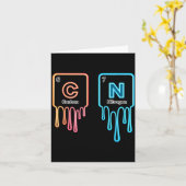 Carte Carbon Nitrogen Science Design Fun Chemistry Lover (Fleur jaune)