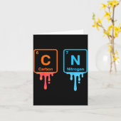 Carte Carbon Nitrogen Science Design Fun Chemistry Lover (Fleur jaune)