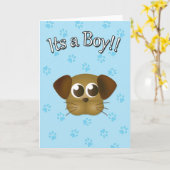 Carte Card de Boy Puppy (Fleur jaune)