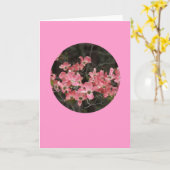Carte Card, "Dogwood Blossoms in Circle" # 5 (Fleur jaune)