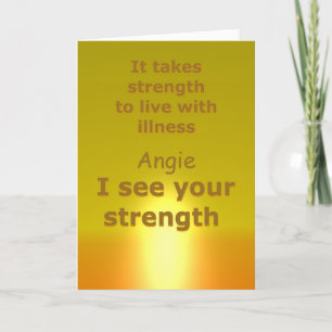 Carte Card for an ill friend   Get well