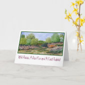 Carte Card- Fox un lapin.. (Fleur jaune)