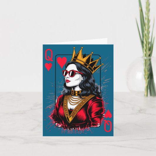 Carte Card Queen Valentines Hearts Nation (Devant)