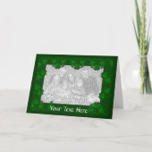 Carte Card Template - Saint-Patrick Day Four Leaf Clover (Devant)
