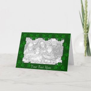 Carte Card Template - Saint-Patrick Day Four Leaf Clover