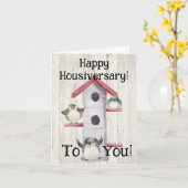 Carte Carde d'anniversaire de maison joyeuse Maison de p (Fleur jaune)