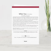 Carte CARDEZ Tara blanc - avec l'explication et (Dos)