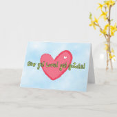 Carte cardiaque de l'anniversaire d'adoption de la (Fleur jaune)